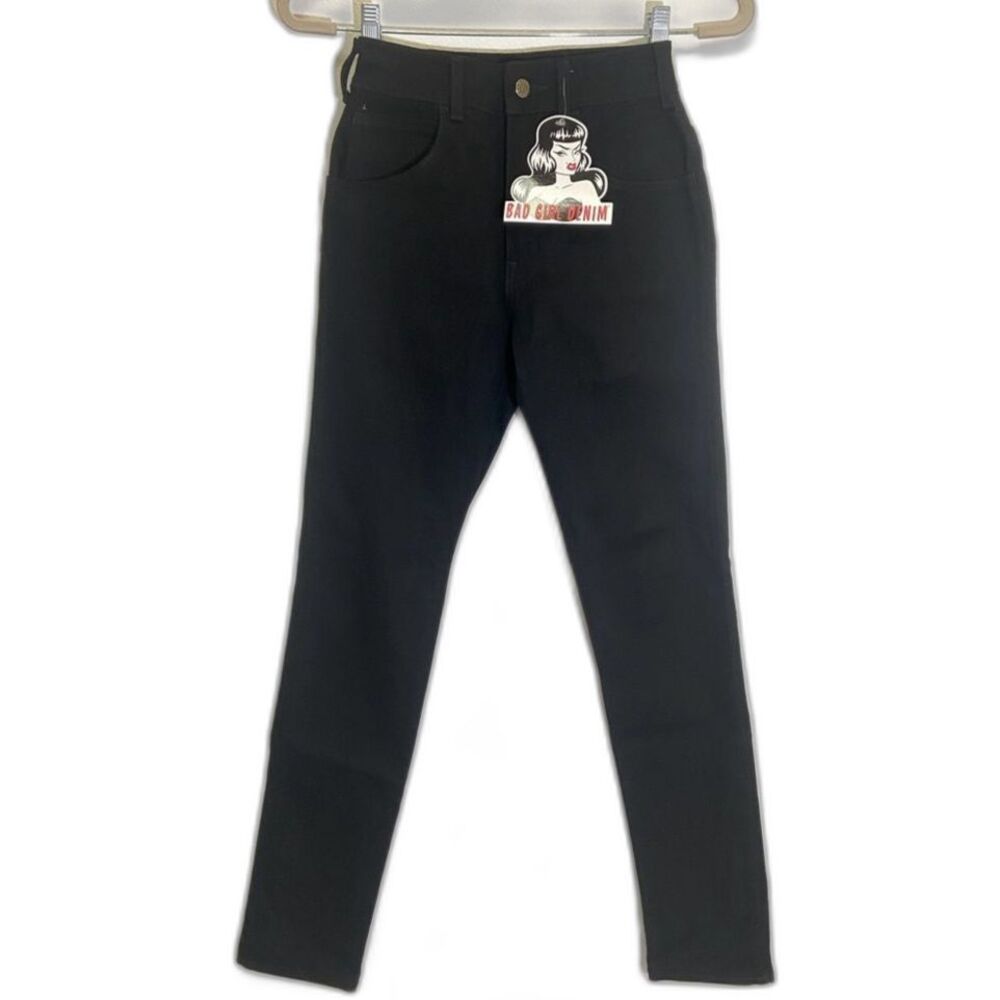 High Waisted Raven Black Jeans - size 24-25 Petite Cut - Picture 2 of 10
